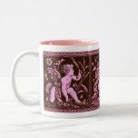 Three Cupids on Chocolate Background Coffee Mug