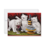 Three cute kittens dinner party invitations