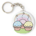 three cute little cupcakes keychains