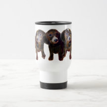 Three Dachshund Dogs Coffee Mugs