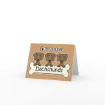 Three Dachshunds cards