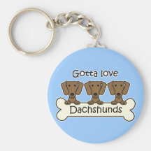 Three Dachshunds Key Chains