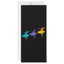 Three Dancers On Black Rack Card