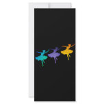 Three Dancers On Black Rack Card rack cards