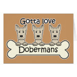 Three Dobermans Cards