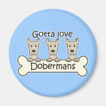 Three Dobermans Magnets