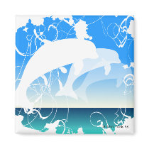 Three Dolphins magnet