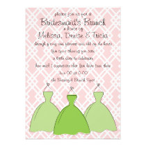 Three dress sketch invitations
