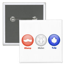 Three Dutch Icons Pinback Button