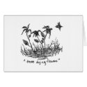 Three Dying Flowers cards