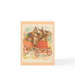 Three Easter Bunnies With Eggs Greeting Card