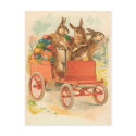 Three Easter Bunnies With Eggs postcards