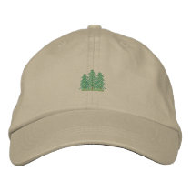 Three Evergreens Embroidered Hat