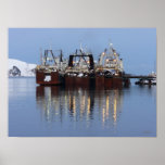 Three F. C. A. Fishing Trawlers Docked in Winter posters