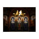 Three Faces of Buddha t-shirts