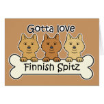 Three Finnish Spitz Cards