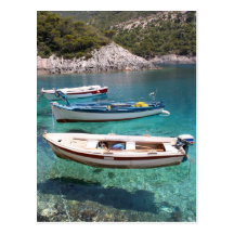Three Fishing Boats Postcard