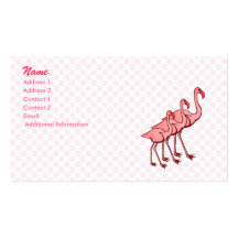 Three Flamingos Business Card Template