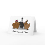 Three French Hens Christmas Card