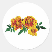 Three French Marigolds Stickers