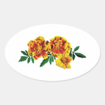 Three French Marigolds Stickers