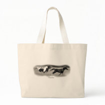 Three Galloping Horses Tote Bags