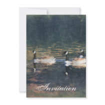Three Geese  Party Announcement Invitation