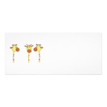 Three Giraffes Cartoon. Announcements