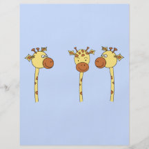 Three Giraffes Cartoon. Flyers