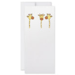 Three Giraffes Cartoon Vector illustration. Custom rack cards
