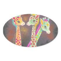 Three Giraffes Stickers