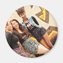 Three GIrls & A Mic Fridge Magnet