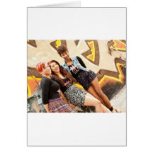 Three GIrls & A Mic Greeting Card