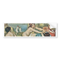 Three Girls Bathing With Crab By Pierre-Auguste Re Bumper Sticker