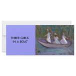 THREE GIRLS IN A BOAT rack cards