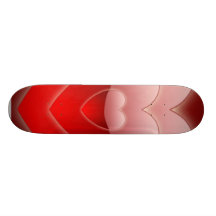 Three Glass Hearts Background Skateboard