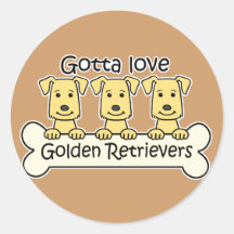 Three Golden Retrievers Sticker