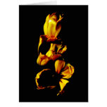 Three Golden Shiny Tulips Greeting Card