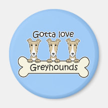 Three Greyhounds Fridge Magnet