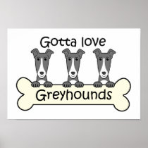 Three Greyhounds Poster