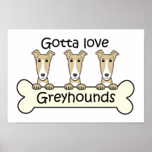 Three Greyhounds Poster