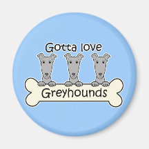 Three Greyhounds Refrigerator Magnets