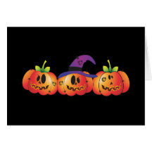 Three Jack O' Lanterns Cards