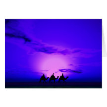 Three Kings Sunset 12 Greeting Card