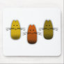 Three Kitty Tango--Rust, Gold, And Tobacco Mousepads
