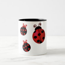 Three Ladybugs Coffee Mugs