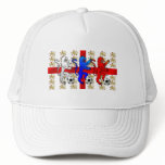 Three Lions football lovers peak baseball cap hats