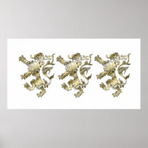 Three lions shaded gifts print