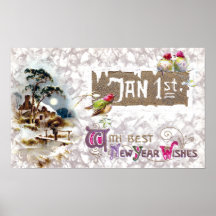 Three Little Birds Tweet the New Year Poster