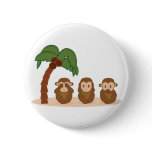 Three little monkeys - três macaquinhos boton